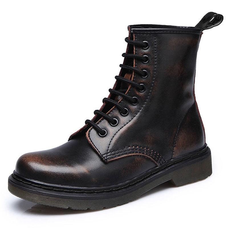 Men's Spring Ankle Boots - Winter Genuine Leather Shoes (D13)(MSB2)