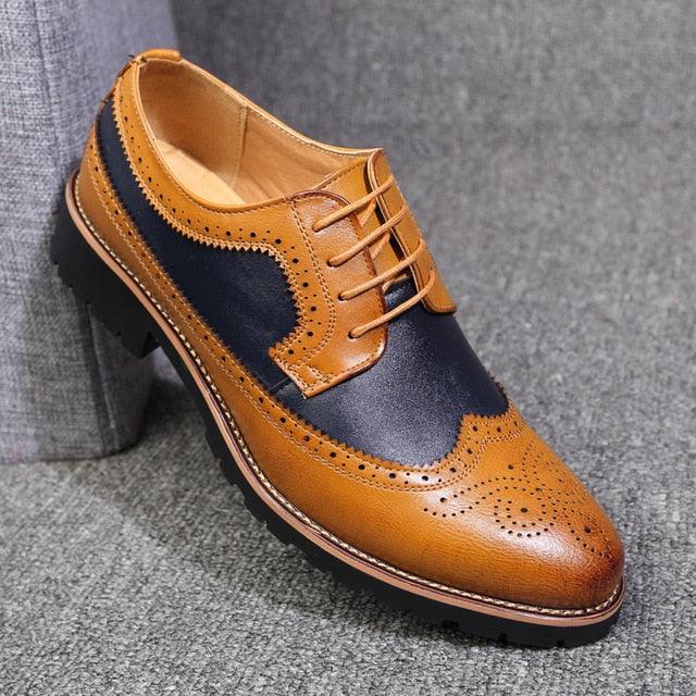 Formal Shoes - Low Top Men's Wedding Shoes - British Fashion Brogue Shoes (D14)(MSF2)(MSF1)(MSF4)