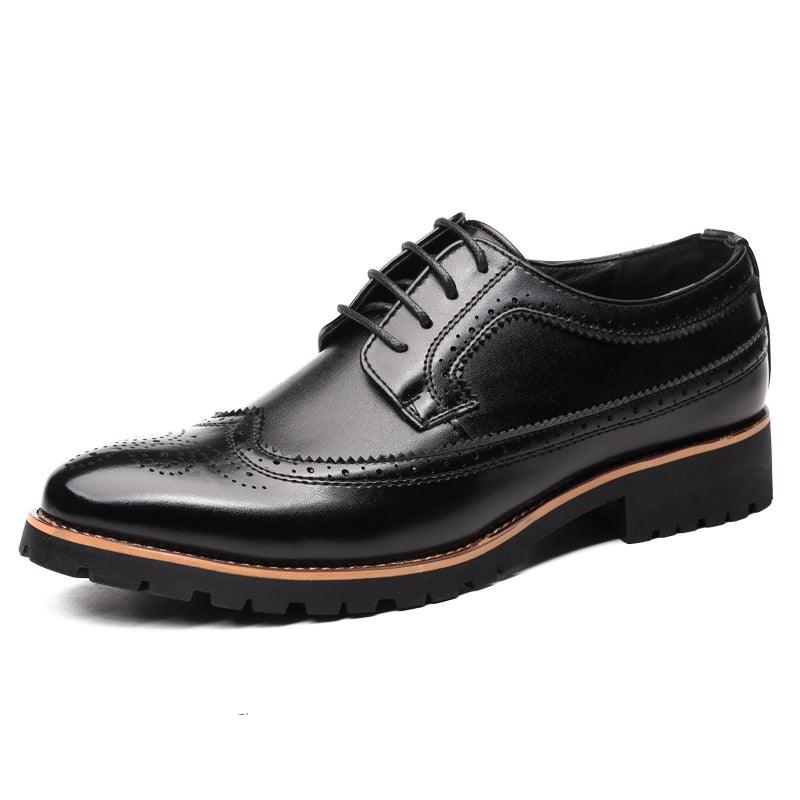 Formal Shoes - Low Top Men's Wedding Shoes - British Fashion Brogue Shoes (D14)(MSF2)(MSF1)(MSF4)