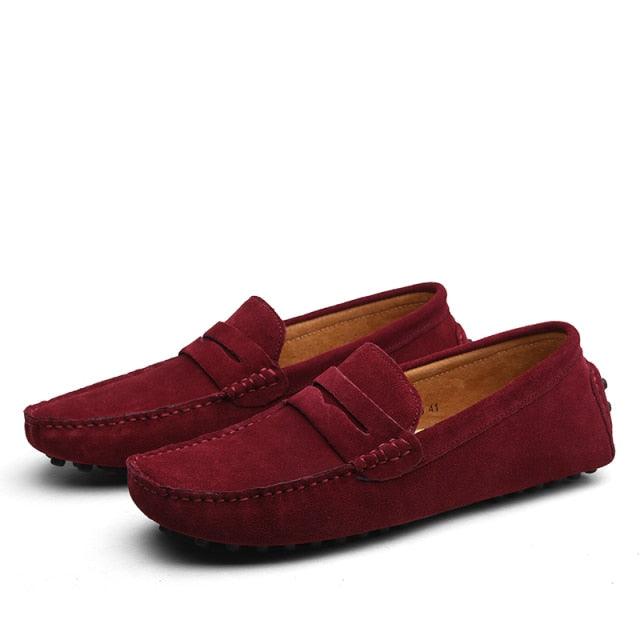 Men Casual Suede Leather Loafers Driving Moccasins Slip On Shoes (MSC2)