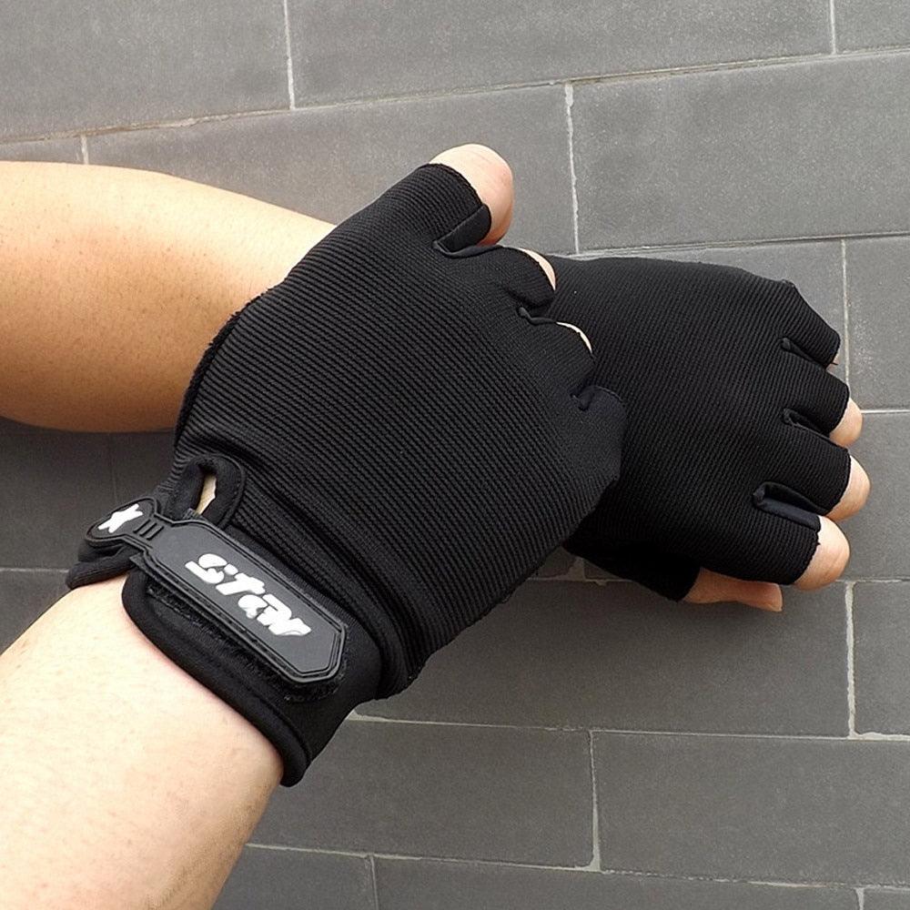 Fashion Gloves - Cycling Bike Fitness Sports Half Finger Gloves (3U87)