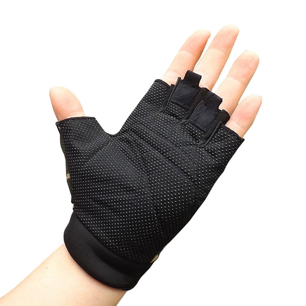 Fashion Gloves - Cycling Bike Fitness Sports Half Finger Gloves (3U87)