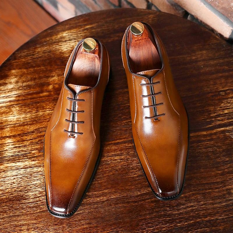 Men's Business Casual Dress Flats Shoes - Oxford Shoes (MSF1)(F14)