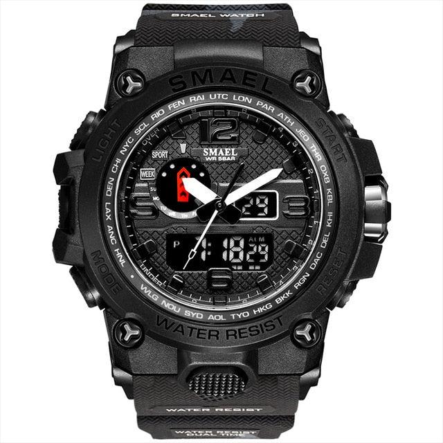 Men Military Watch - 50m Waterproof Wristwatch LED Quartz Clock - Sport Watch (1U84)