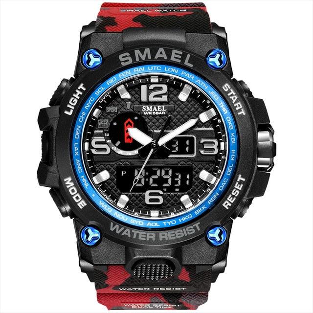 Men Military Watch - 50m Waterproof Wristwatch LED Quartz Clock - Sport Watch (1U84)