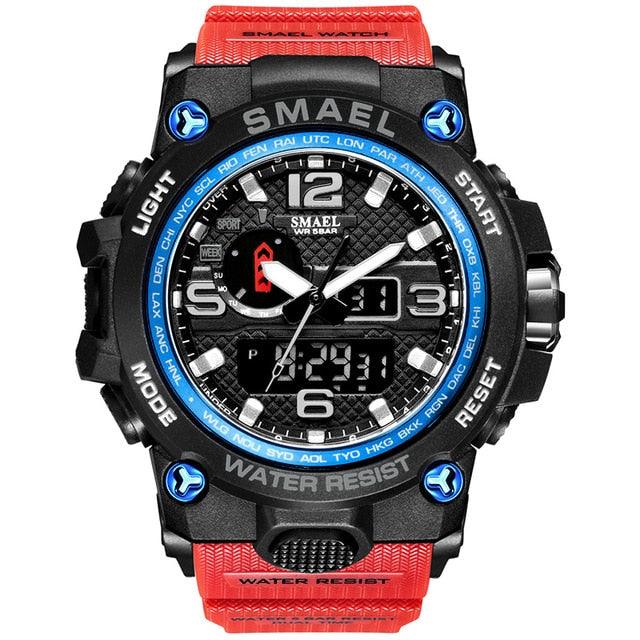 Men Military Watch - 50m Waterproof Wristwatch LED Quartz Clock - Sport Watch (1U84)
