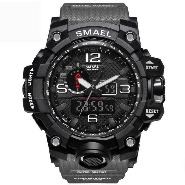 Men Military Watch - 50m Waterproof Wristwatch LED Quartz Clock - Sport Watch (1U84)