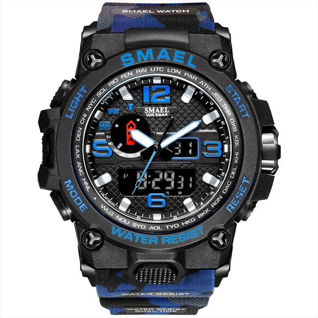 Men Military Watch - 50m Waterproof Wristwatch LED Quartz Clock - Sport Watch (1U84)
