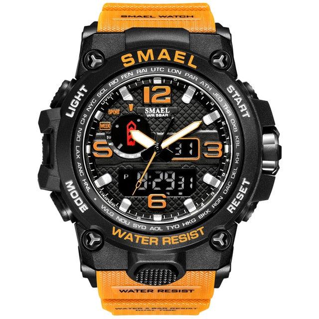 Men Military Watch - 50m Waterproof Wristwatch LED Quartz Clock - Sport Watch (1U84)