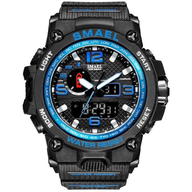 Men Military Watch - 50m Waterproof Wristwatch LED Quartz Clock - Sport Watch (1U84)