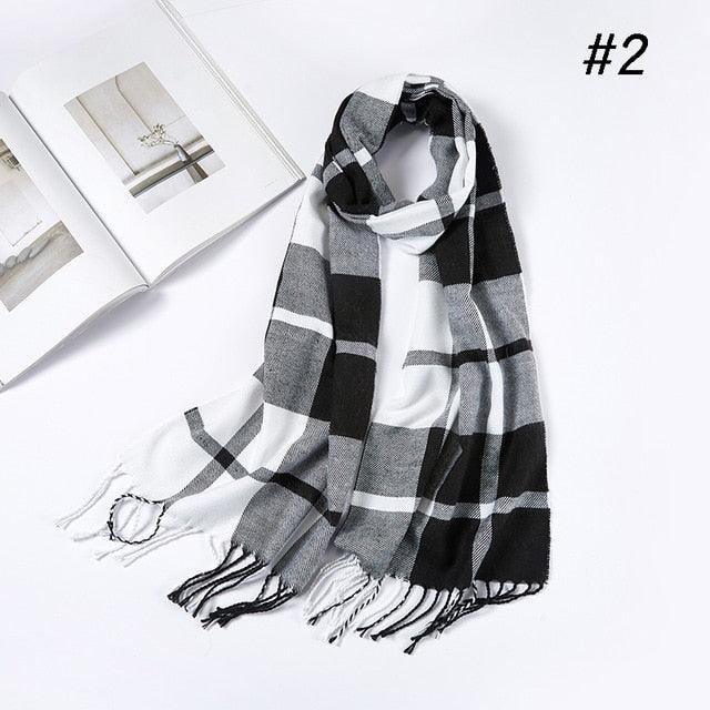 Men Plaid Check Warm Unisex Small Size 180*30cm Brand Designer Winter Cashmere Scarves (MA7)