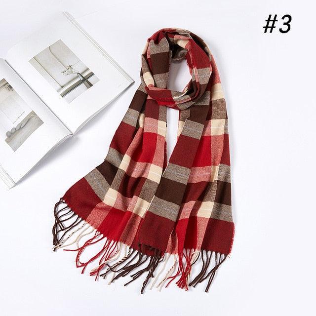 Men Plaid Check Warm Unisex Small Size 180*30cm Brand Designer Winter Cashmere Scarves (MA7)
