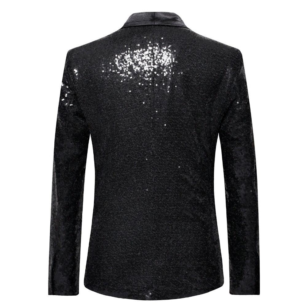 Trending Men's Jacket Blazer - Slim Fit Golden Suit Jacket Shinning Club Outfit - Party Outwear (2U10)(2U11)