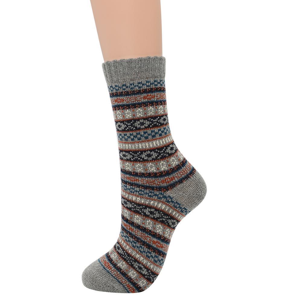 Casual Rabbit Wool Blend Warm Winter Socks - High Quality Retro Pattern Cotton (2WH1)(3WH1)(F87)
