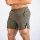 Men Swimsuit Side Pockets Swimwear - Elastic Breathable Beachwear Solid Swim Briefs (TG5)(F9)