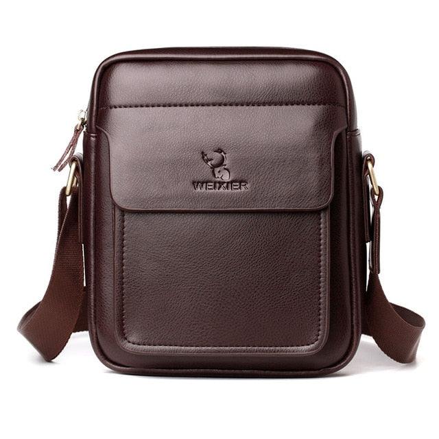 Men Tote Bags - PU Leather Handbag - Fashion Men Casual Messenger Bag (D17)(3MA1)