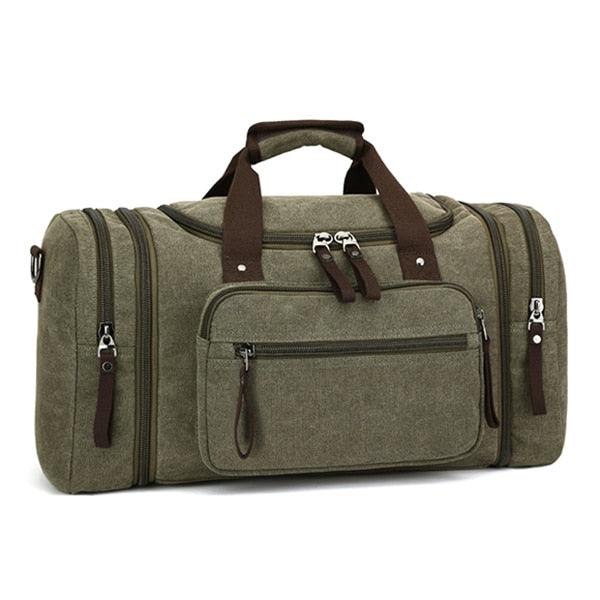 Men Travel Bag - Canvas Multifunction Leather Bags - Carry on Luggage Bag (LT3)(F78)