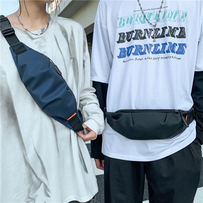 Great Waist Bag - Waterproof Leather Shoulder Bag - Crossbody Travel Running Belt Bags (LT8)