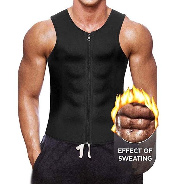 Men Waist Trainer Vest for Weight loss Neoprene Corset Body Shaper Zipper Sauna Tank Top Workout Shirt Black Plus Size S-4XL (FHM1)(1U101)(1U9)(F101)
