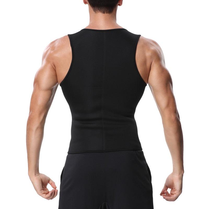 Men Waist Trainer Vest for Weight loss Neoprene Corset Body Shaper Zipper Sauna Tank Top Workout Shirt Black Plus Size S-4XL (FHM1)(1U101)(1U9)(F101)