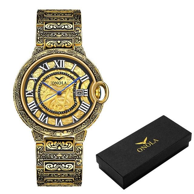 Men's Watch Top Brand Luxury Fashion Stainless Steel Business Quartz - Wrist Watches Waterproof Clock (1U84)