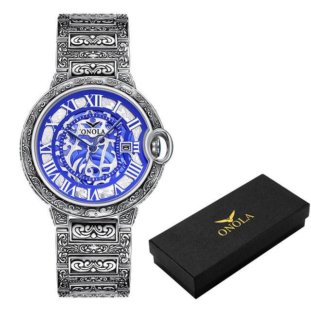 Men's Watch Top Brand Luxury Fashion Stainless Steel Business Quartz - Wrist Watches Waterproof Clock (1U84)
