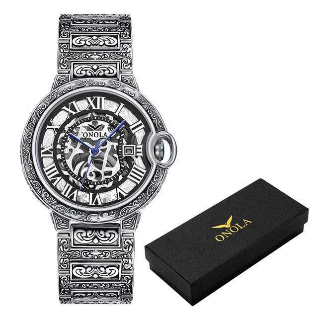 Men's Watch Top Brand Luxury Fashion Stainless Steel Business Quartz - Wrist Watches Waterproof Clock (1U84)