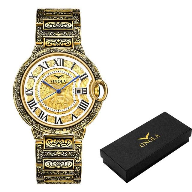 Men's Watch Top Brand Luxury Fashion Stainless Steel Business Quartz - Wrist Watches Waterproof Clock (1U84)