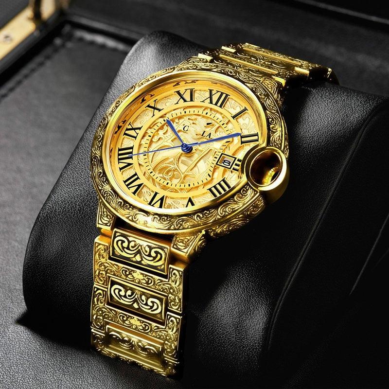 Men's Watch Top Brand Luxury Fashion Stainless Steel Business Quartz - Wrist Watches Waterproof Clock (1U84)