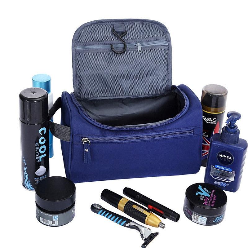 Men Cosmetics Bag - Waterproof Oxford Toiletry Bag - Travel Organizer Bath Wash Bag (LT5)(F79)
