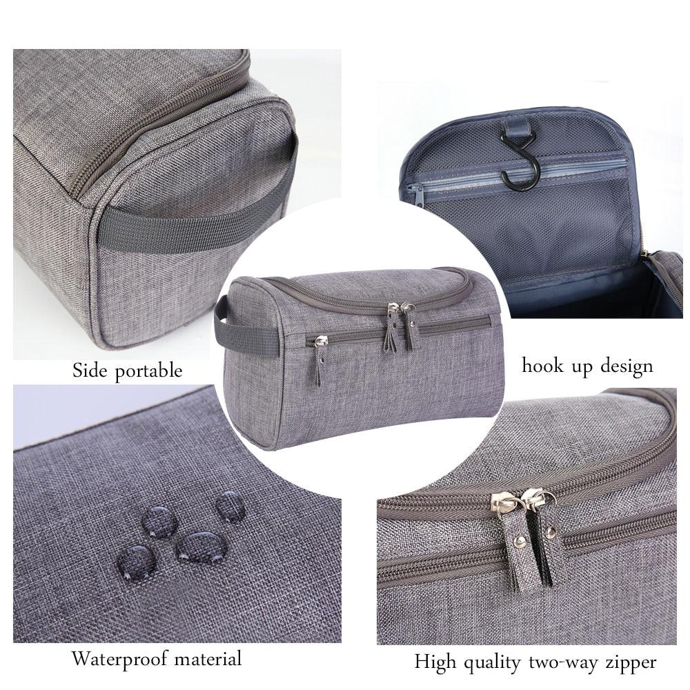 Men Cosmetics Bag - Waterproof Oxford Toiletry Bag - Travel Organizer Bath Wash Bag (LT5)(F79)