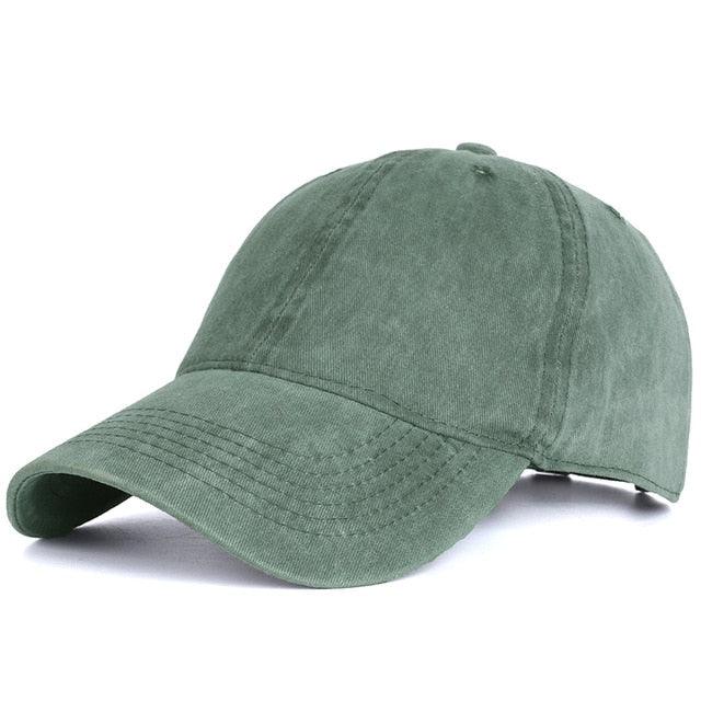 Men's Baseball Cap - Outdoor Summer Solid Color Washed Retro Distressed Cap (MA3)