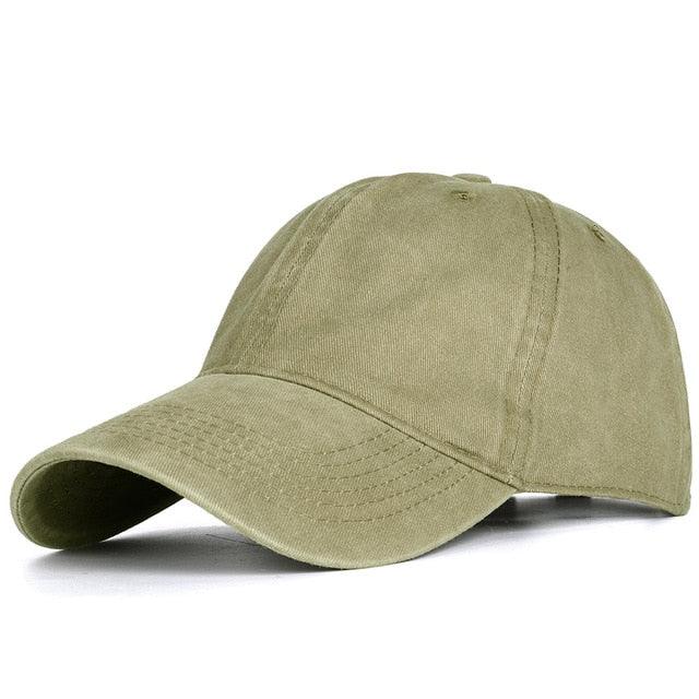 Men's Baseball Cap - Outdoor Summer Solid Color Washed Retro Distressed Cap (MA3)