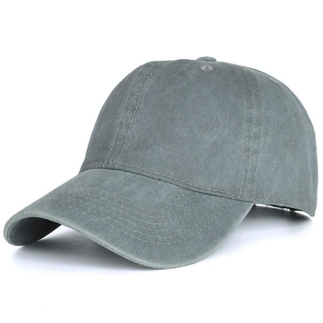 Men's Baseball Cap - Outdoor Summer Solid Color Washed Retro Distressed Cap (MA3)