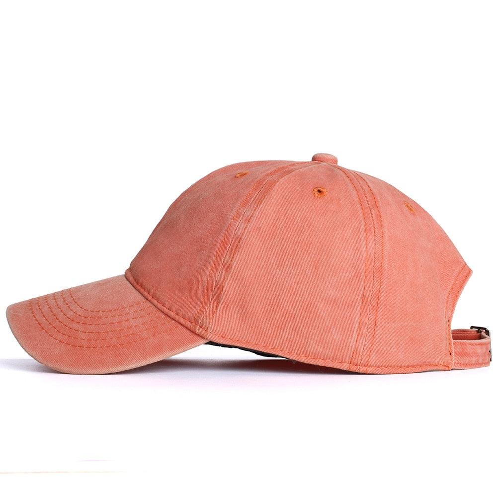 Men's Baseball Cap - Outdoor Summer Solid Color Washed Retro Distressed Cap (MA3)