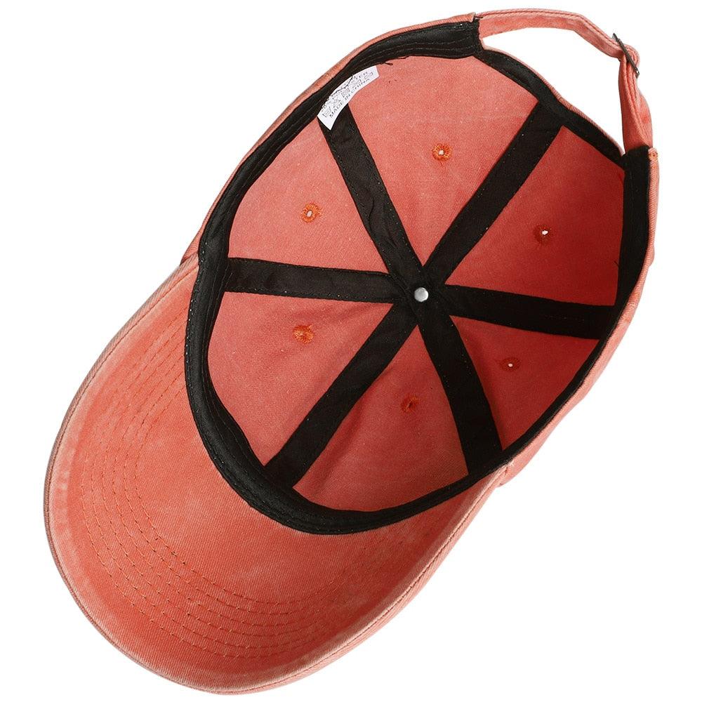 Men's Baseball Cap - Outdoor Summer Solid Color Washed Retro Distressed Cap (MA3)