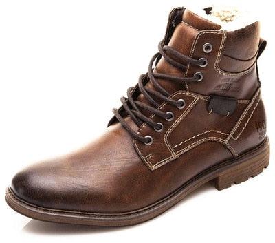 Men's Boots - Plush Warm Men's Snow Boots - British Style Men Footwear (MSB2)(MSF6)(F16)(F13)