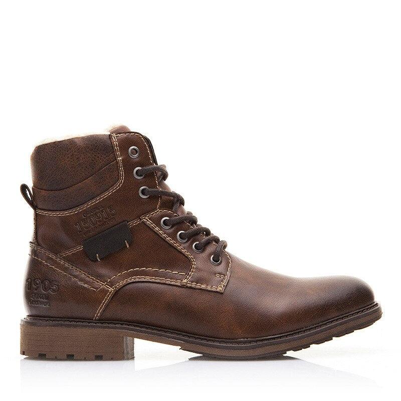 Men's Boots - Plush Warm Men's Snow Boots - British Style Men Footwear (MSB2)(MSF6)(F16)(F13)