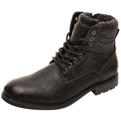Men's Boots - Plush Warm Men's Snow Boots - British Style Men Footwear (MSB2)(MSF6)(F16)(F13)