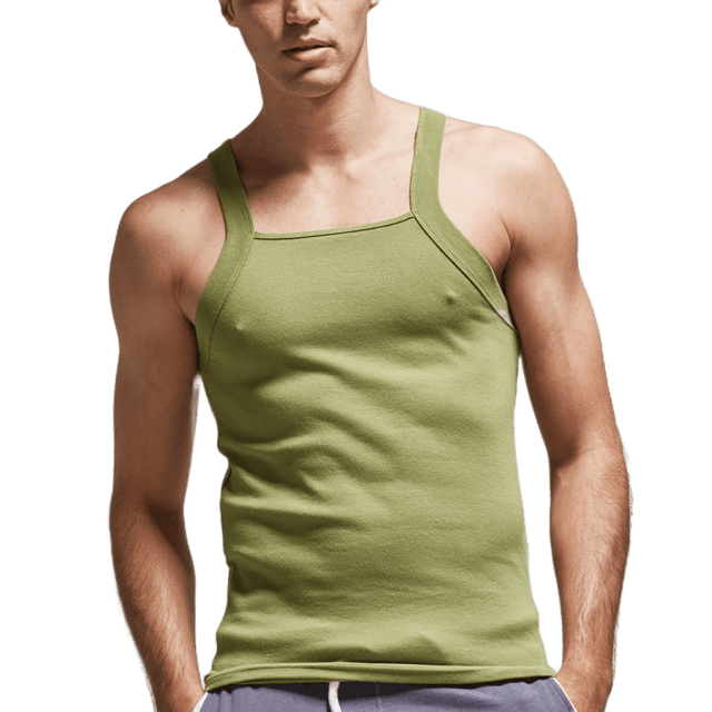 Men's Fashion Vest Home Sleep Casual Cotton Tank Top - Solid Cotton Tank (TM7)(F101)(F8)(F11)