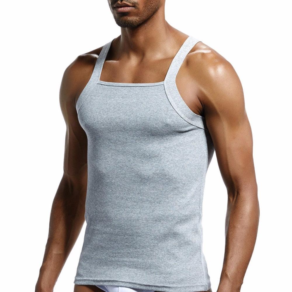Men's Fashion Vest Home Sleep Casual Cotton Tank Top - Solid Cotton Tank (TM7)(F101)(F8)(F11)