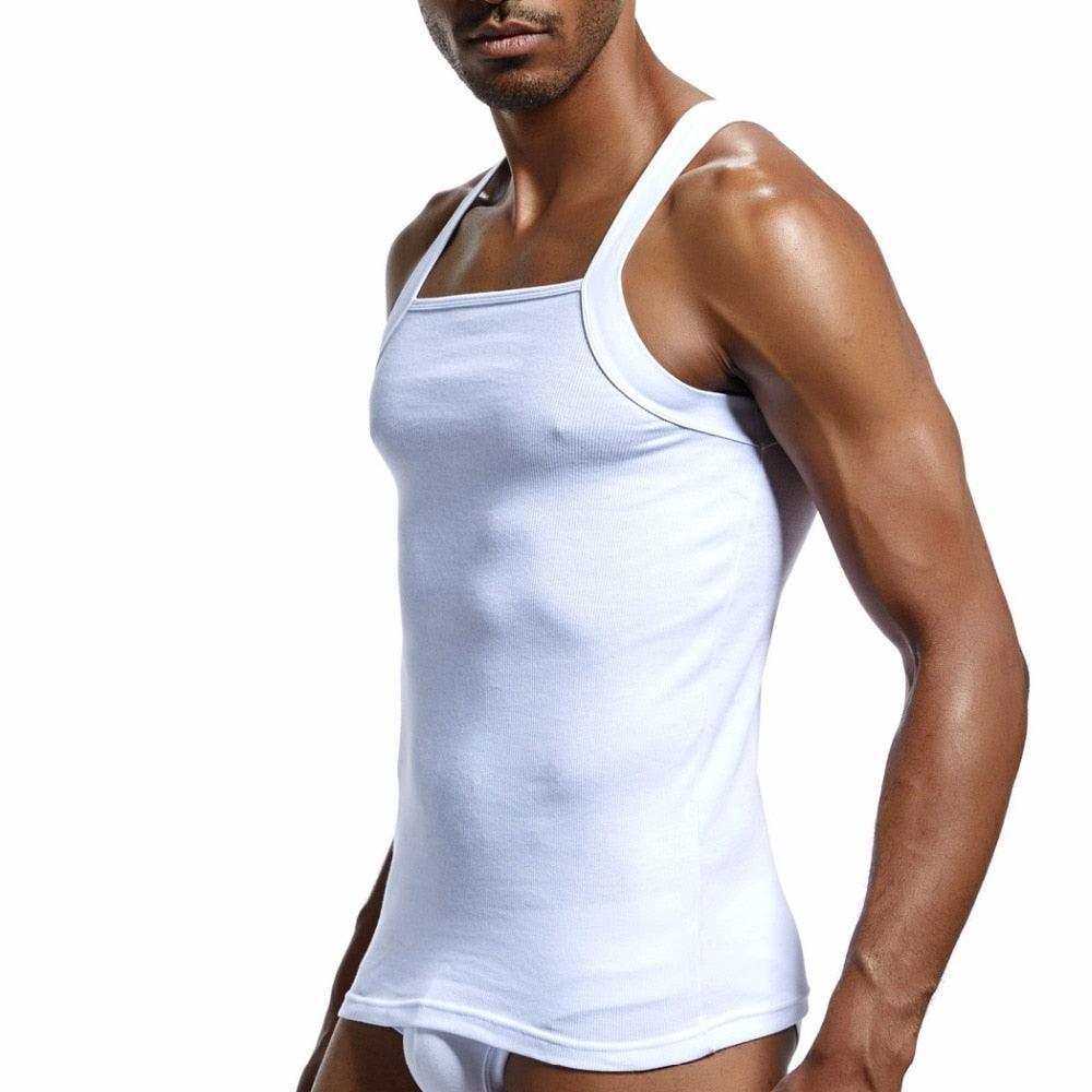 Men's Fashion Vest Home Sleep Casual Cotton Tank Top - Solid Cotton Tank (TM7)(F101)(F8)(F11)