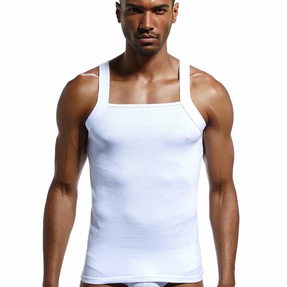 Men's Fashion Vest Home Sleep Casual Cotton Tank Top - Solid Cotton Tank (TM7)(F101)(F8)(F11)