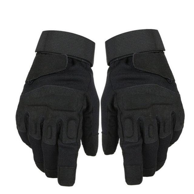 Men's Full Finger Tactical Gloves - Military Army Police Paintball Combat Full Winter Gloves (4AC1)