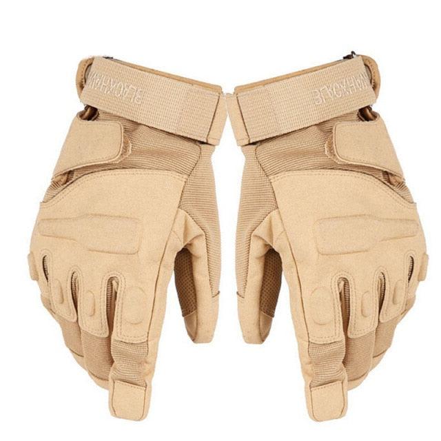 Men's Full Finger Tactical Gloves - Military Army Police Paintball Combat Full Winter Gloves (4AC1)