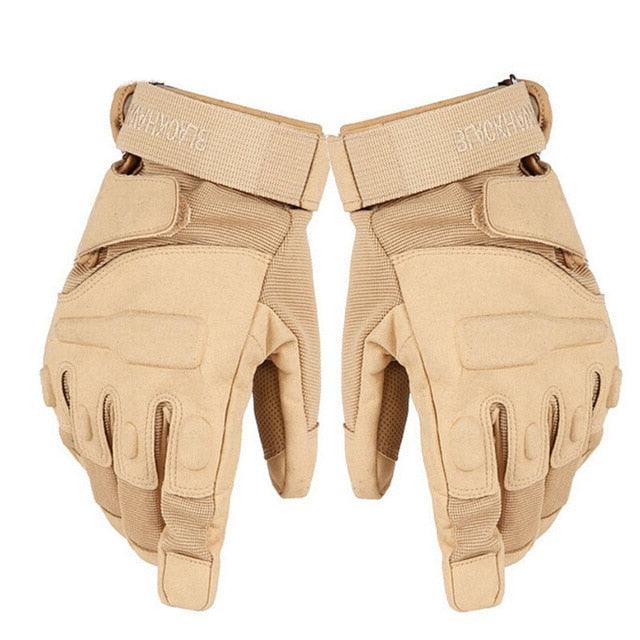 Men's Full Finger Tactical Gloves - Military Army Police Paintball Combat Full Winter Gloves (4AC1)