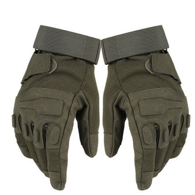 Men's Full Finger Tactical Gloves - Military Army Police Paintball Combat Full Winter Gloves (4AC1)