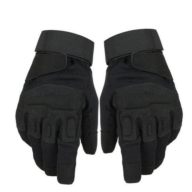 Men's Full Finger Tactical Gloves - Military Army Police Paintball Combat Full Winter Gloves (4AC1)