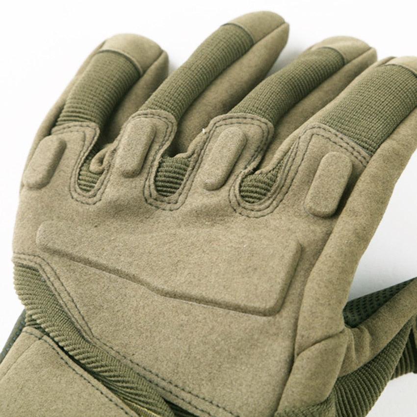 Men's Full Finger Tactical Gloves - Military Army Police Paintball Combat Full Winter Gloves (4AC1)