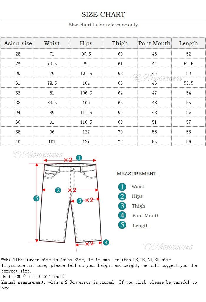 Men's Jeans - Ripped Shorts Summer Fashion Casual Vintage Slim Fit Shorts (D9)(TG3)(TG2)